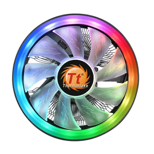 Thermaltake UX100 ARGB CPU Cooler | 120mm Cooling Fan | 15 Addressable RGB LEDs | 1800 RPM Fan Speed | Hydraulic Bearing | 5V ARGB Motherboard Sync | Intel & AMD Socket Compatibility | Aluminum Heatsink - Image 2