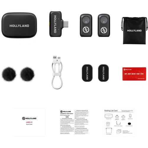 Hollyland LARK A1 Duo 2-Person with USB-C Connector | Intelligent Noise Cancellation | 200m Stable Wireless Range | 8g Ultra-Light Magnetic Transmitters | EQ & Reverb Adjustment | USB-C Plug & Play - Image 3