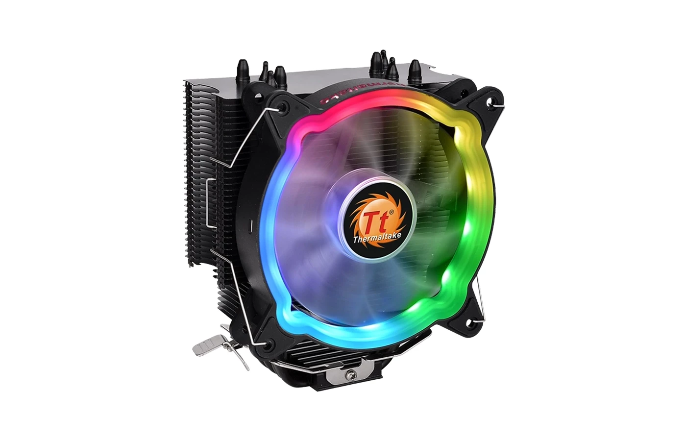 Thermaltake UX200 ARGB CPU Cooler | 120mm PWM Fan | 15 Addressable RGB LEDs | 4 Copper Heatpipes | 300–1500 RPM Fan Speed | 130W Cooling Capacity | 5V ARGB Motherboard Sync - Image 2