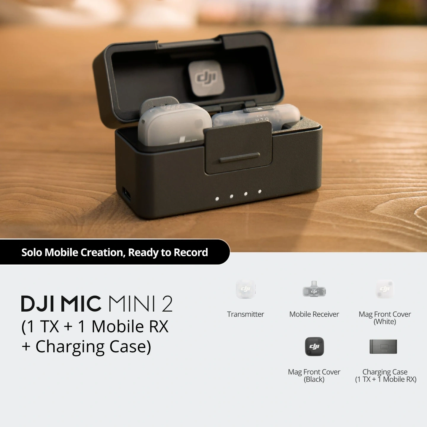 DJI Mic Mini 2 Wireless Microphone System | 1 Transmitter + 1 Mobile Receiver + Charging Case | USB-C for Smartphones | 2-Level Noise Cancelling | for Vlogging, Interview, Content Creation - Image 3