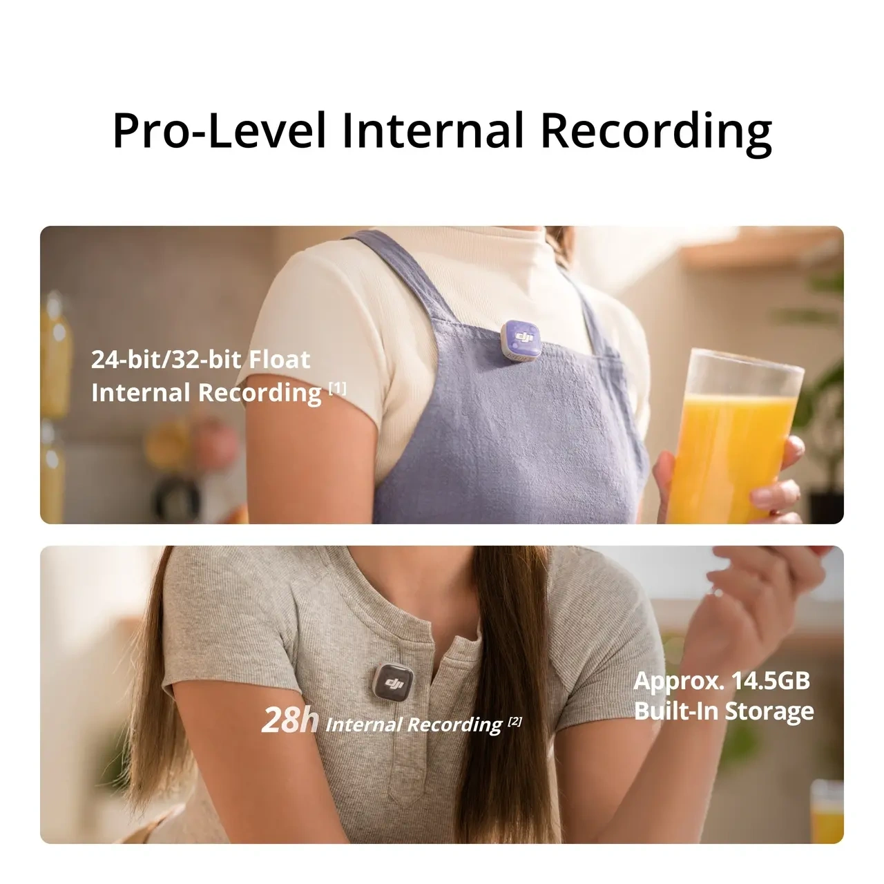 DJI Mic Mini 2S | 2 TX + 1 RX + Charging Case | 32-bit Float Recording | 28-Hour Internal Storage | AI Noise Cancellation | 400m Transmission Range | Wireless Microphone System - Image 4