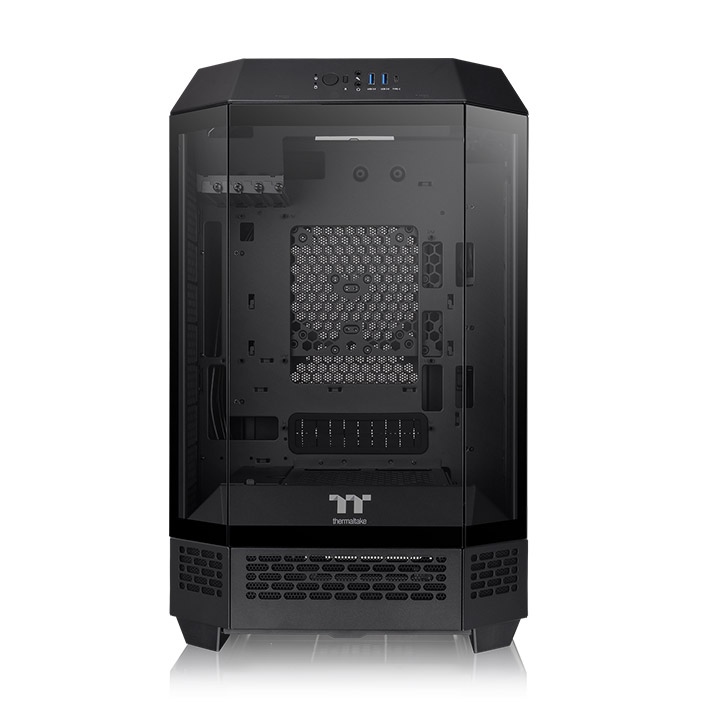 Thermaltake The Tower 300 Micro Tower Chassis | Tempered Glass Panels | Micro-ATX/Mini-ITX Support | Vertical GPU Layout | High-Airflow Design | Modular Design | Gaming PC Case - Image 2