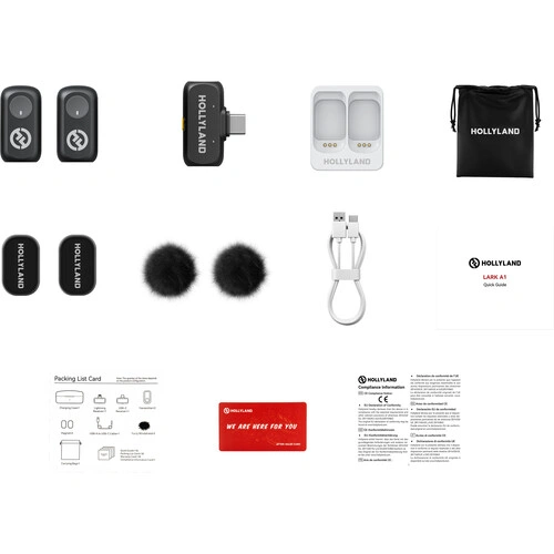 Hollyland LARK A1 Mini Duo 2-Person with USB-C Connector | Intelligent Noise Cancellation | Magnetic Transmitters | USB‑C Plug & Play | 9-Hour Battery Life - Image 3