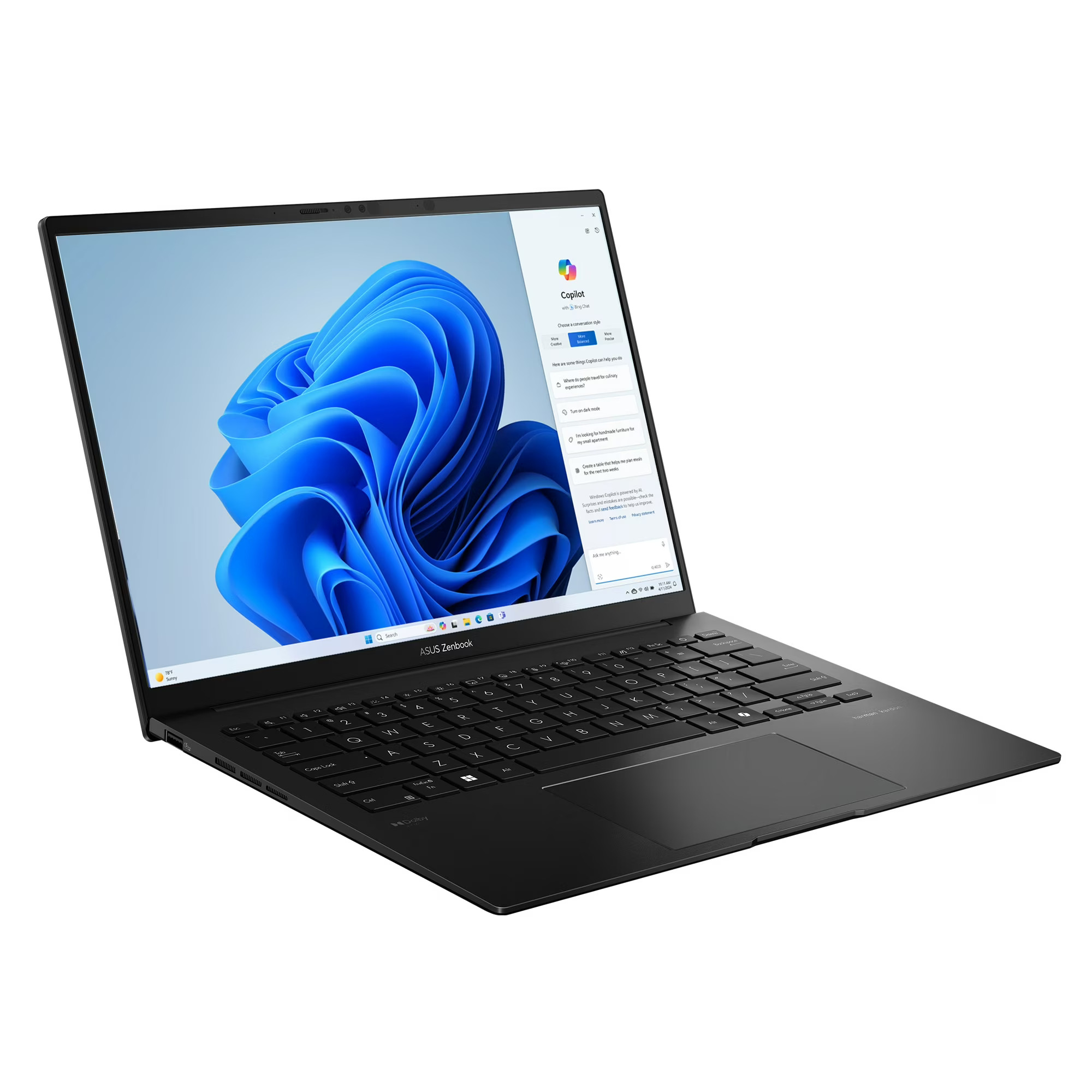 ASUS ZenBook 14 OLED Laptop | AMD Ryzen 7 8840HS | 16GB RAM | 512GB SSD | 14" WUXGA OLED Touch Display | 75WHrs Battery | Backlit Keyboard | Windows 11 | Jade Black - Image 2