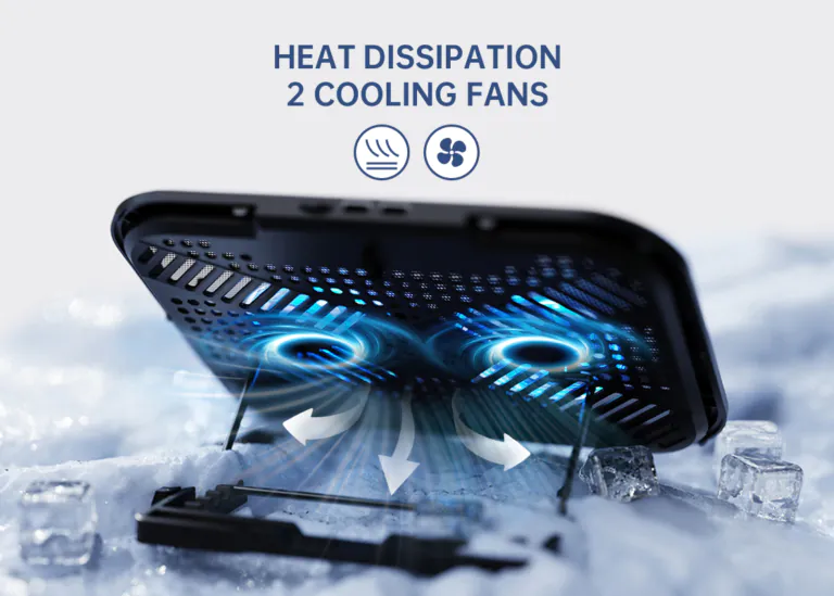 Rapoo CF200 Laptop Cooling Pad | Dual Cooling Fans | Adjustable Fan Speed | USB Powered | Ergonomic Stand Design | Quiet Operation | Universal Laptop Compatibility - Image 3