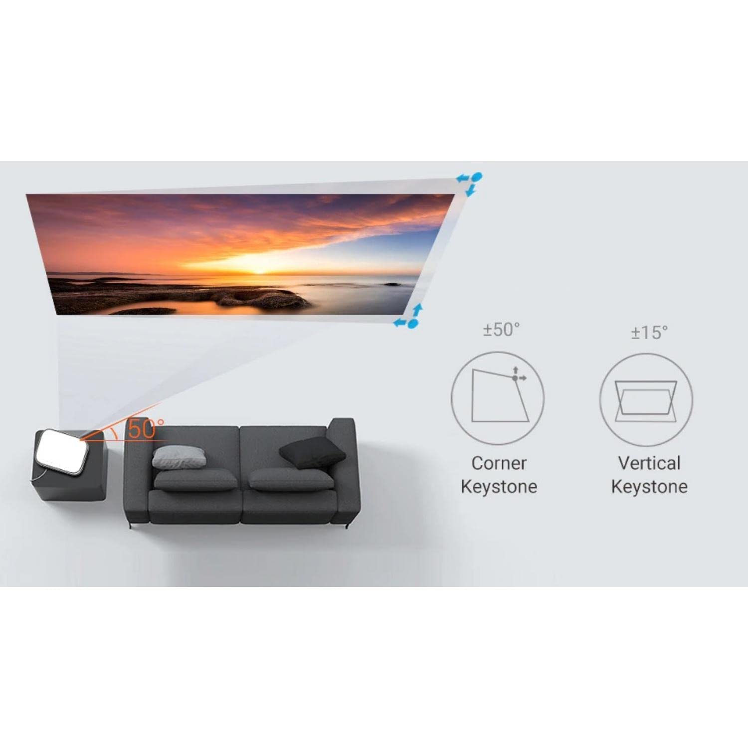 BYINTEK K45 Smart LCD Projector | Native Full HD 1080p | 700 ANSI Lumens | Android 9.0 OS | 1GB/32GB Storage | Auto Focus | 30,000 Hour LED Lamp - Image 4