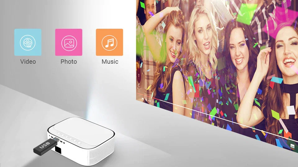 BYINTEK K45 Smart LCD Projector | Native Full HD 1080p | 700 ANSI Lumens | Android 9.0 OS | 1GB/32GB Storage | Auto Focus | 30,000 Hour LED Lamp - Image 3