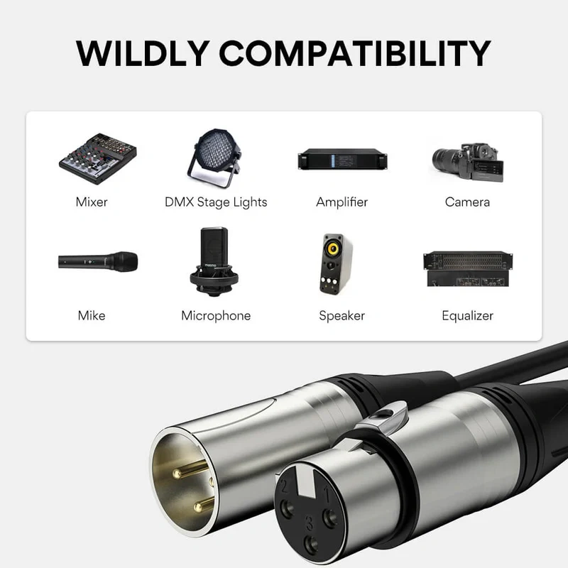 MAONO XLR Cable Male to Female | Professional Audio Cable | XLR Connectors | Reliable Signal Transmission | Durable & Flexible Design - Image 3