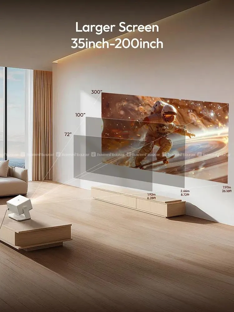 BYINTEK A16 Projector | 1080P Full HD | 400 ANSI Lumens | Android 12 | Auto Focus | 5G WiFi | Bluetooth 5.0 | 4K Support | 30,000 Hours Lamp Life | LCD Display | Home Theater Projector - Image 5