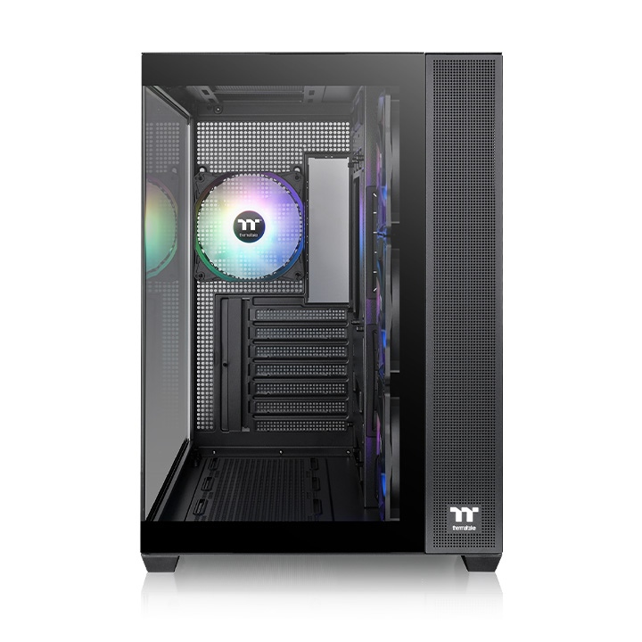 Thermaltake View 380 TG ARGB Mid-Tower PC Case | Dual Tempered Glass Panels | 4× ARGB Fans | ATX/Micro-ATX/Mini-ITX Support | Dual-Chamber Design | 360mm Radiator Support - Image 3