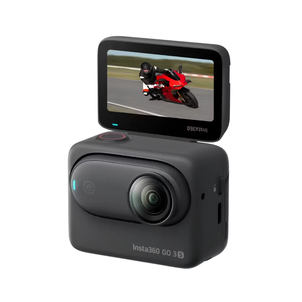 Insta360 GO 3S Motorcycle In-Helmet POV Bundle | 4K Action Camera | 128GB Storage | Hands-Free POV Recording | FlowState Stabilization | In-Helmet POV Mount | Action Pod | Mic Wind Muff - Image 2