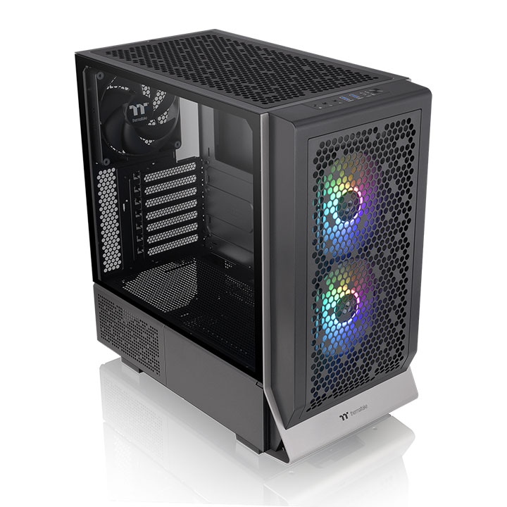 Thermaltake Ceres 300 TG ARGB Mid-Tower Chassis | Tempered Glass Panel | ARGB Fans | ATX/Micro-ATX/Mini-ITX Support | High-Airflow Design | 360mm Radiator Support - Image 5