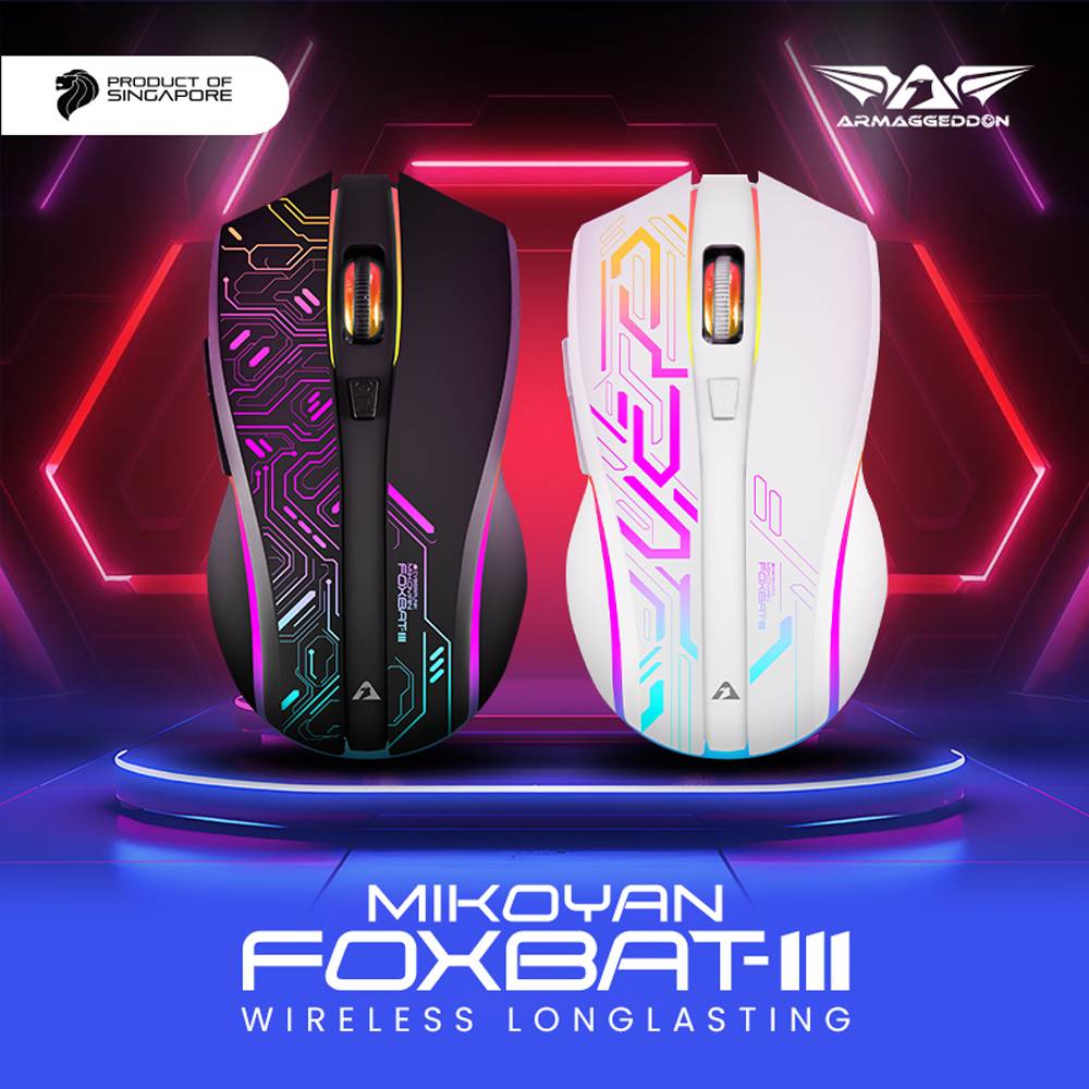 Armaggeddon Mikoyan Foxbat 3 Wireless Gaming Mouse | 2.4G Wireless Technology | 500–10000 CPI Resolution | 600mAh Rechargeable Battery | Up to 80 IPS Tracking Speed | 5000 Hz Polling Rate - Image 3