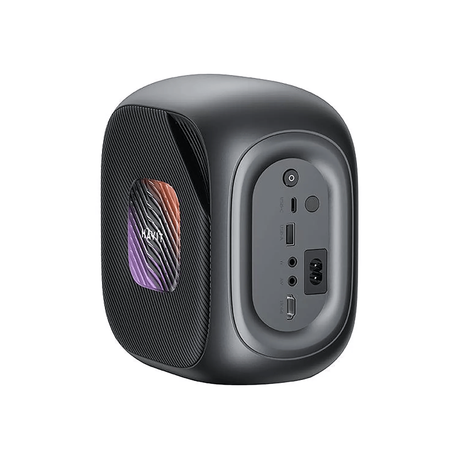 HAVIT PJ215 PRO Smart Projector | 1280x720 Native Resolution (Supports 4K) | 250 ANSI Lumens Brightness | WiFi 6 & Bluetooth | Android TV 9.0 | 150" Max Image Size | 5W Built-in Speaker | HDMI, USB, Type-C Ports - Image 3