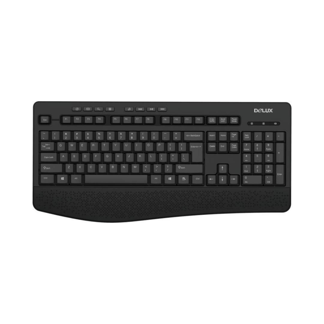 Delux K6060G + M517GX Wireless Keyboard & Mouse Combo | 2.4GHz Wireless Connectivity | 104 Standard Keys + 8 Multimedia Keys | Up to 10m Wireless Range | Compatible with Windows & Mac OS - Image 2