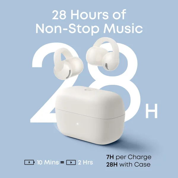Soundcore C50i Clip-On Earbuds | Comfortable Open-Ear Wireless Earbuds with Powerful Bass | Bluetooth 5.4, AI Clear Calls & Long Battery Life - Image 3