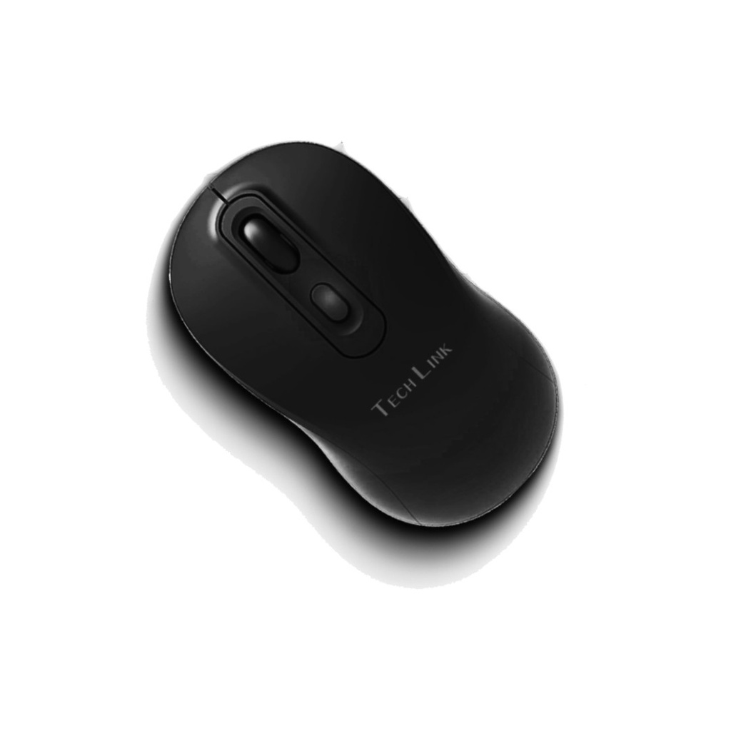 Techlink W3CS1 Wireless Mouse | 2.4GHz Ultra-Quiet Silent Click | 1600 DPI Adjustable | Ergonomic Design| AA Battery Powered | For PC Laptop Desktop | Black - Image 2