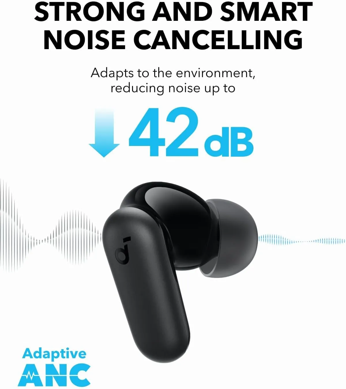 Soundcore by Anker P30i True Wireless Noise Cancelling Earbuds | Adaptive ANC | 2-in-1 Charging Case with Phone Stand | Bluetooth 5.4 | IP54 Water Resistant - Image 5