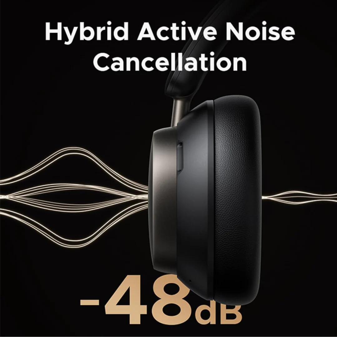 UGREEN Studio Pro HiTune Max 6 Over-Ear Wireless Headphones | Bluetooth 6.0 with Hi-Res LDAC Audio | 120-Hour Playtime (ANC Off) / 80-Hour (ANC On) | 5 AI-ENC Mics | 820mAh Battery | Foldable Design - Image 3