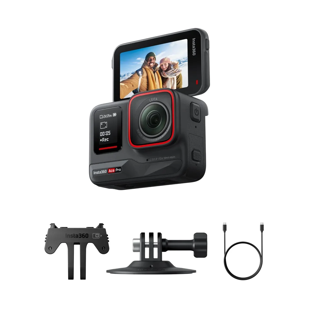 Insta360 Ace Pro 8K Action Camera | 8K Video | 1/1.3-inch Sensor | Leica Lens | 4K 120fps | Flip Touchscreen | Active HDR | FlowState Stabilization | Waterproof Design - Image 2