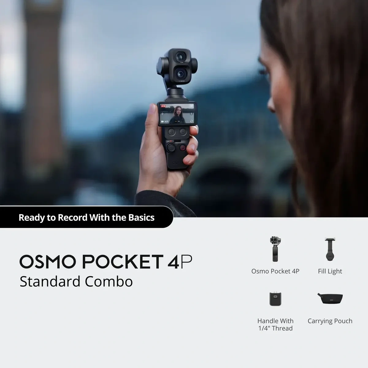DJI Osmo Pocket 4P Standard Combo | 4K Gimbal Camera | 3-Axis Mechanical Stabilization | Advanced Image Quality | Compact Pocket-Sized Design | AI Tracking | Vlogging & Content Creation - Image 4