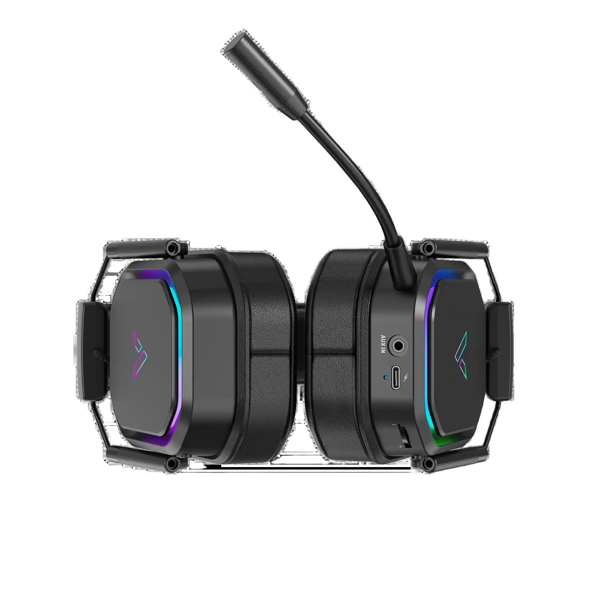 Rapoo VH850 Tri-Mode Wireless RGB Gaming Headset | Bluetooth 5.3 + 2.4GHz Wireless + 3.5mm Wired | Detachable Noise-Canceling Mic | 1200mAh Battery | RGB Lighting - Image 3