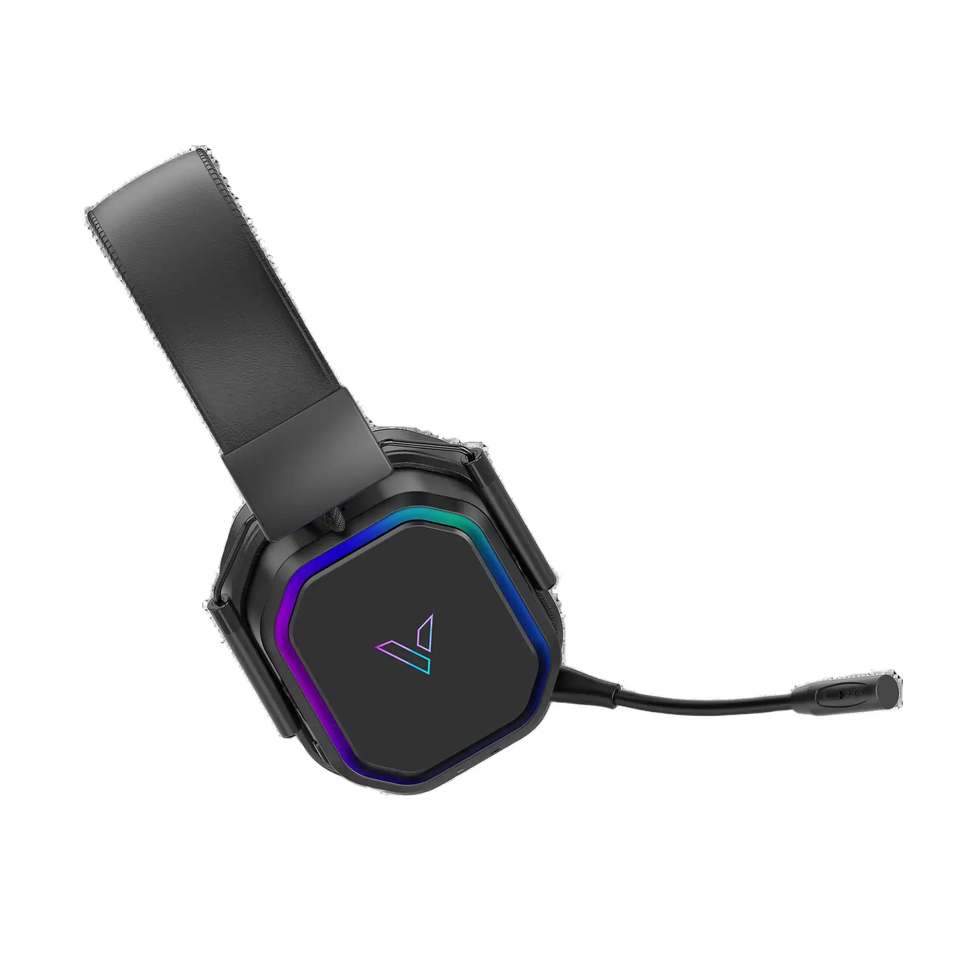 Rapoo VH850 Tri-Mode Wireless RGB Gaming Headset | Bluetooth 5.3 + 2.4GHz Wireless + 3.5mm Wired | Detachable Noise-Canceling Mic | 1200mAh Battery | RGB Lighting - Image 5