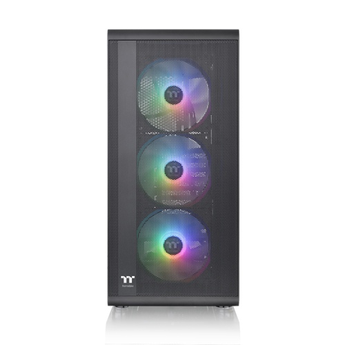 Thermaltake S200 TG ARGB Mid-Tower Gaming PC Case | Tempered Glass Side Panel | ARGB Cooling Fans | ATX/Micro-ATX/Mini-ITX Motherboard Support | Spacious Interior | High-Airflow Gaming Design - Image 2