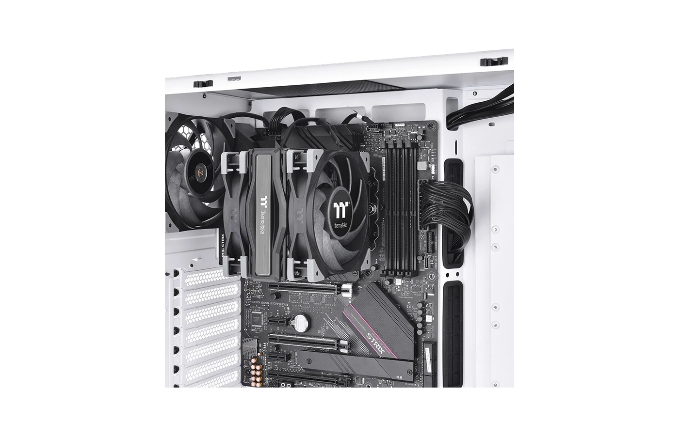 Thermaltake TOUGHAIR 510 Air CPU Cooler | Dual 120mm PWM Fans | 4 Copper Heatpipes | 500–2000 RPM Fan Speed | 180W Cooling Capacity | High-Airflow Design | Intel & AMD Compatibility - Image 3