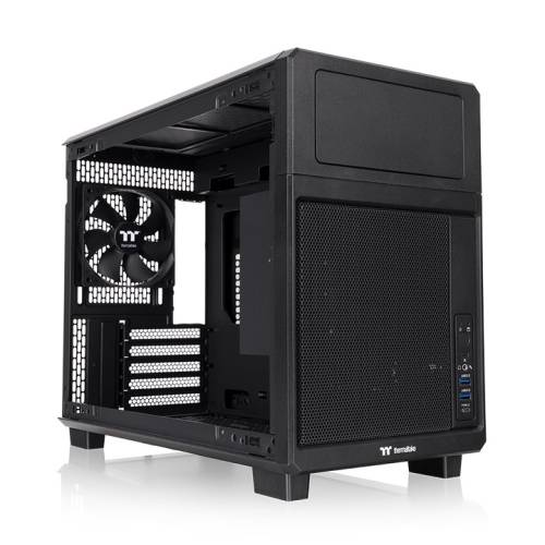 Thermaltake TR200 Gaming PC Case | ATX/Micro-ATX/Mini-ITX | Tempered Glass Side Panel | Spacious Interior | Multiple Fan & Radiator Support | Modern High-Airflow Gaming Design - Image 3