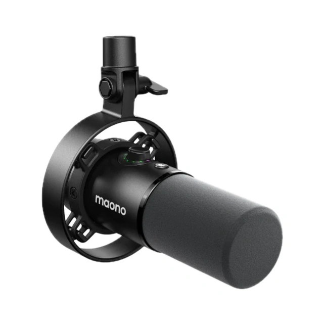 MAONO PD300X USB/XLR Dynamic Microphone with BA37 Boom Arm | Cardioid Pickup | 24-bit/192kHz Audio | USB-C & XLR Connectivity | Noise Reduction | Zero-Latency Monitoring - Image 2