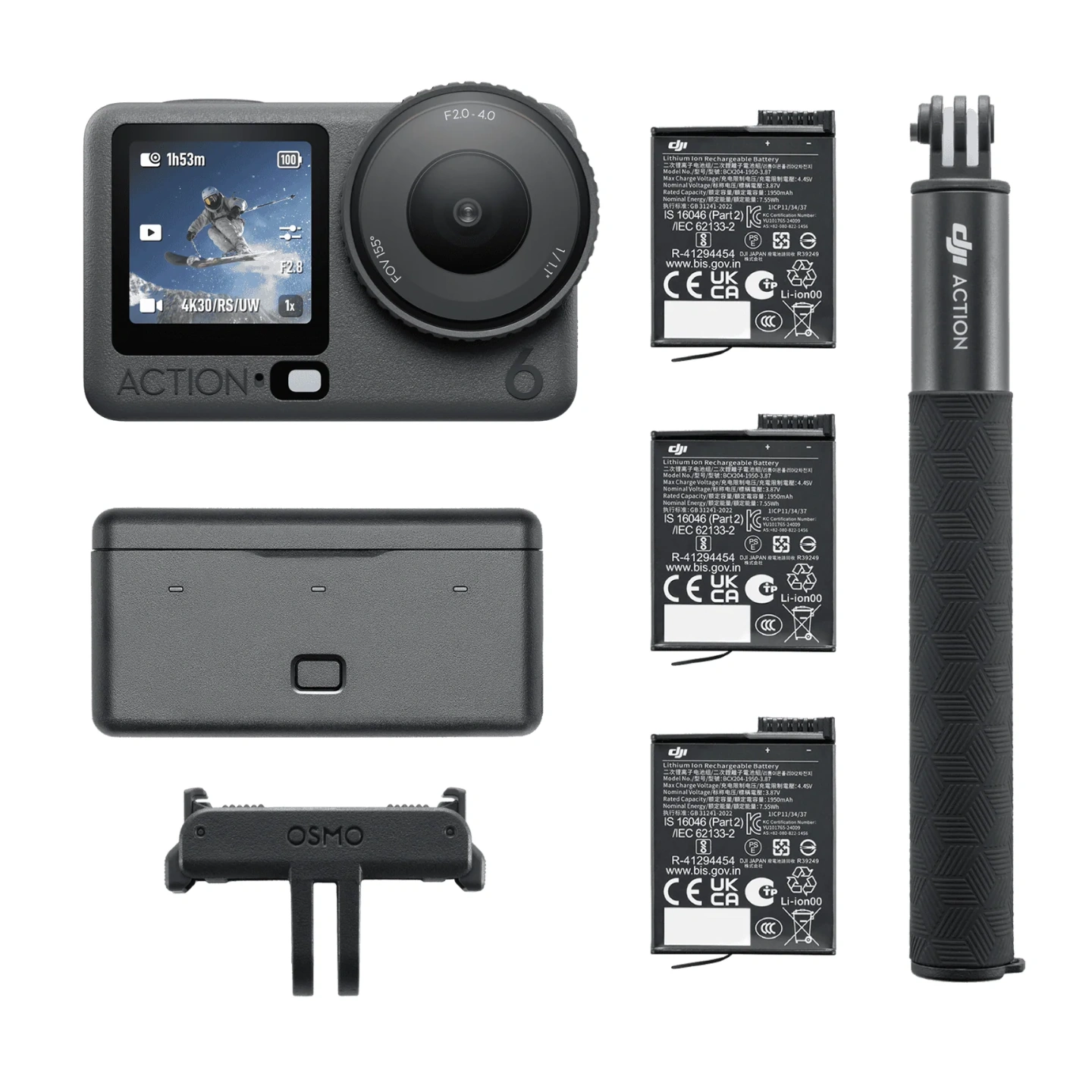 DJI Osmo 360 Adventure Combo | 1″ 360° Imaging | Native 8K/30fps | 120MP 16K Photos | 4K/120fps Single-Lens | 3 Batteries + Charging Case | 1.2m Invisible Selfie Stick | IP68 10m Waterproof | RockSteady 3.0 + HorizonSteady - Image 4