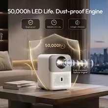 BYINTEK U4 Smart Mini LED Projector | 260 ANSI Lumens | 50,000-Hour LED Lamp | Android 9.0 OS | 1GB RAM + 8GB ROM | 30″–200″ Projection | Dust-Proof Engine | Built-in 3W Speaker - Image 4