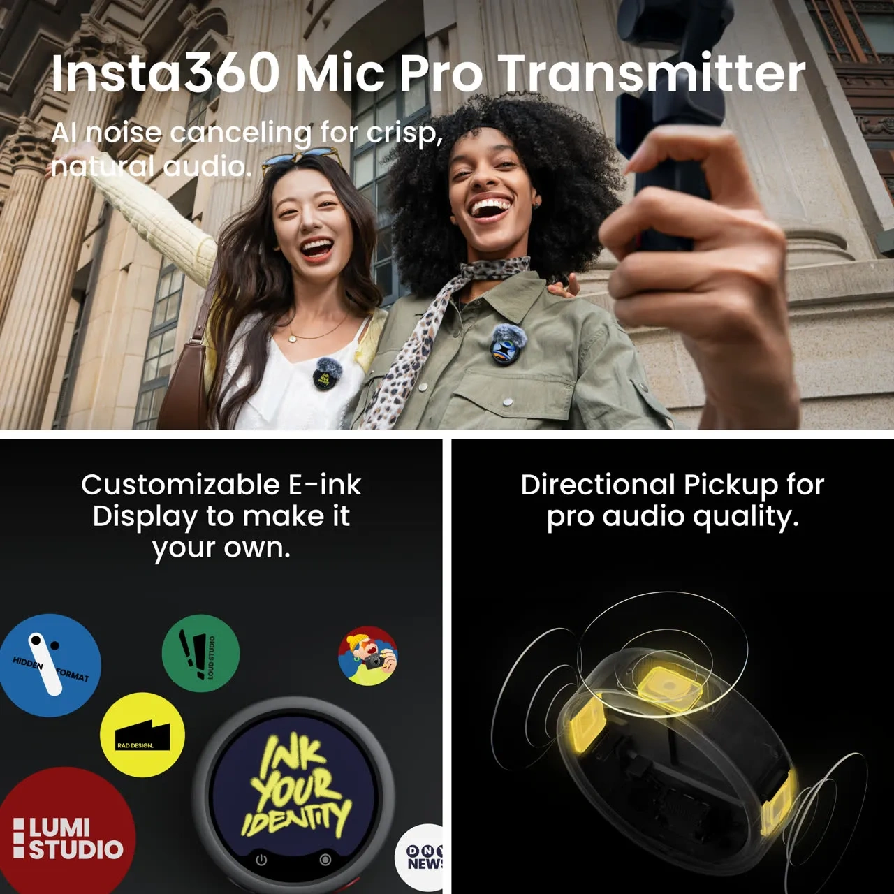Insta360 Luna Ultra Creator Bundle | 8K Leica Dual-Lens Gimbal Camera | 1-inch 8K Sensor | 4K 120fps Video | Triple AI Chip | 3-Axis Gimbal Stabilization | Mic Pro Transmitter | Battery Handle - Image 4