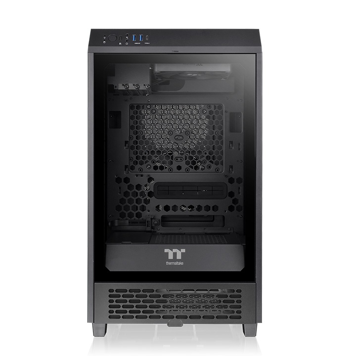 Thermaltake The Tower 200 Mini-ITX Chassis | Tempered Glass Panel | Mini-ITX Support | Vertical GPU Layout | High-Airflow Design | Compact Gaming PC Case - Image 2