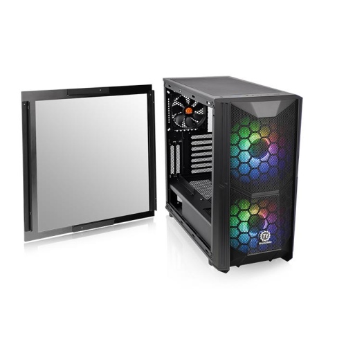 Thermaltake Commander C35 TG ARGB Mid-Tower Gaming PC Case | Tempered Glass Panel | ARGB Fans | ATX/Micro-ATX/Mini-ITX Support | High-Airflow Design - Image 6