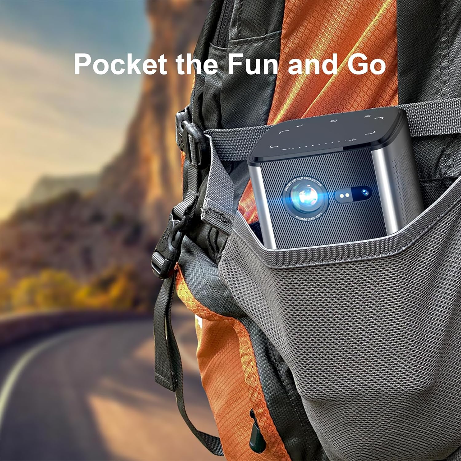 Byintek UFO P70X Portable Smart DLP Projector | Android 9.0 OS | 2GB DDR3 RAM | 32GB eMMC Storage | 400 ANSI Lumens Brightness | 10,000mAh Built-in Battery | 5W×2 Stereo Speakers - Image 4