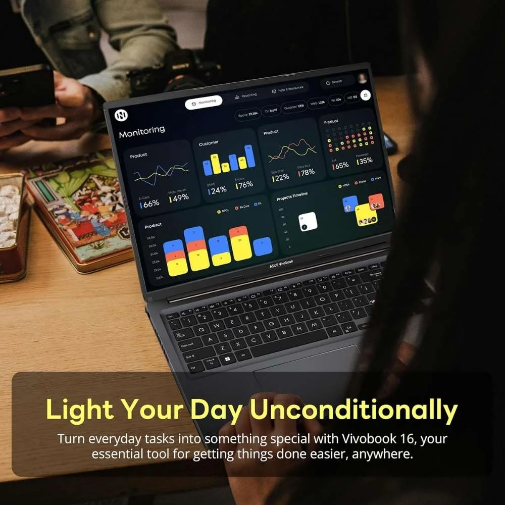 Asus Vivobook 16 | 13th Gen Intel Core i7-1355U Processor | 16GB DDR4 RAM | 512GB NVMe Gen4 SSD | 16″ WUXGA (1920 × 1200) 60Hz Display | Intel UHD Integrated Graphics - Image 4