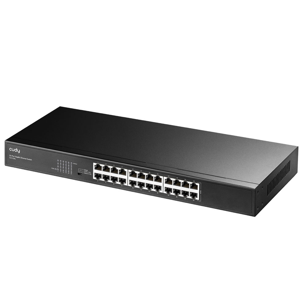 Cudy GS1024 24-Port Gigabit Ethernet Switch | 24 Gigabit Ports | 48 Gbps Switching Capacity | VLAN & Extend Modes (250m Range) | Fanless Metal Case | Plug & Play | LED Indicators - Image 2