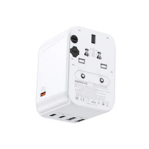 REMAX RP-U11 Astro Series 35W PD+QC Multifunctional Charger | 35W Max Output | Dual USB-A & Triple USB-C Ports | Universal Travel Design | Universal Plug Heads (UK, EU, US, AU) - Image 2