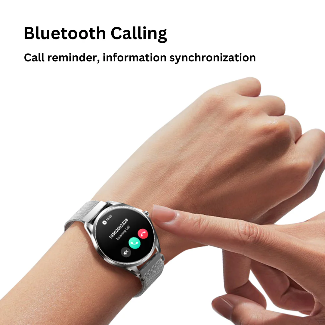 Remax Ultra Thin Smartwatch 21 | 1.43-inch AMOLED Display | IP67 Waterproof level | Stainless Steel & Plastic Material | 180mAh Battery (4-5 Days Use) | 100+ Sports Mode | Bluetooth Connectivity - Image 3