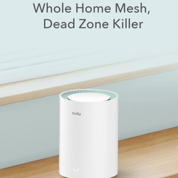 Cudy M1300 AC1200 Gigabit Whole Mesh Wi-Fi System | 5GHz: 867 Mbps, 2.4GHz: 300 Mbps | Dual-Band | Up to 170m Range | 128MB RAM & 16MB ROM | 880 MHz Dual-Core CPU | Supports 100+ Devices | High-Gain Antennas | VPN & Cloudflare Features - Image 3