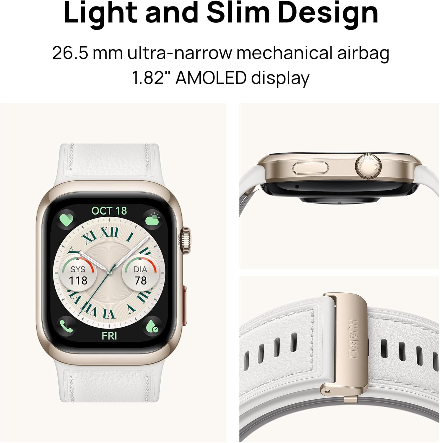 Huawei Watch D2 | 1.82″ (480 × 408, ~347 PPI) AMOLED Display | IP68 Water Resistance | All-Round Health Management | Bluetooth 5.2 (BR & BLE) | | Slim & Lightweight Design | Compatible with Android 8.0+ & iOS 13.0+ - Image 4