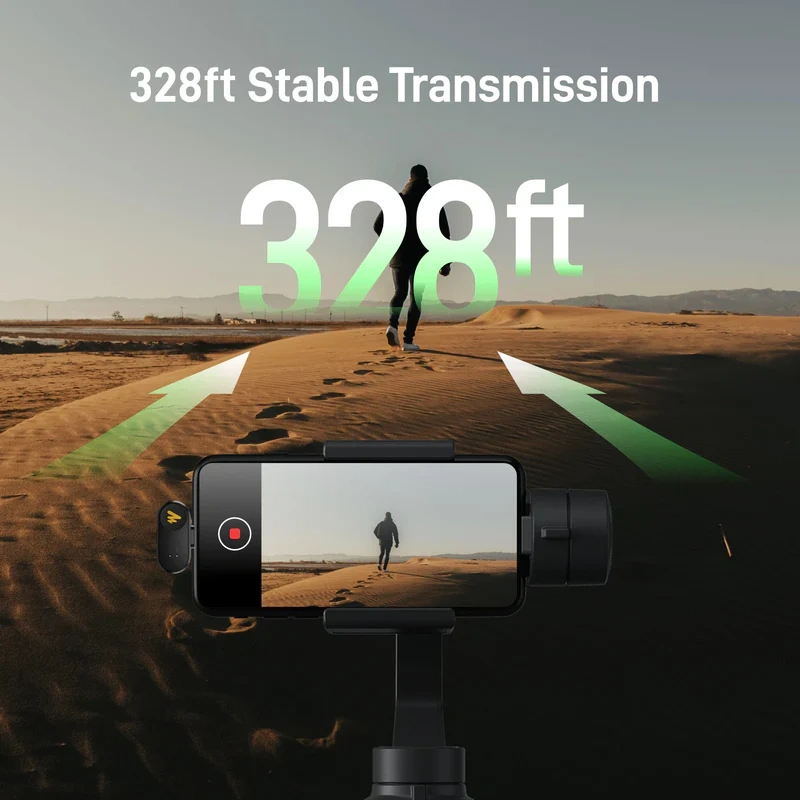 Maono Wave T1 Mini Wireless Microphone | 48 kHz / 16-bit Audio | Up to 328 ft Transmission Range | 4-Level AI Noise Cancellation | 6-Hour TX Battery Life | Up to 32 dB Gain Adjustment | 85 dB Signal-to-Noise Ratio - Image 3