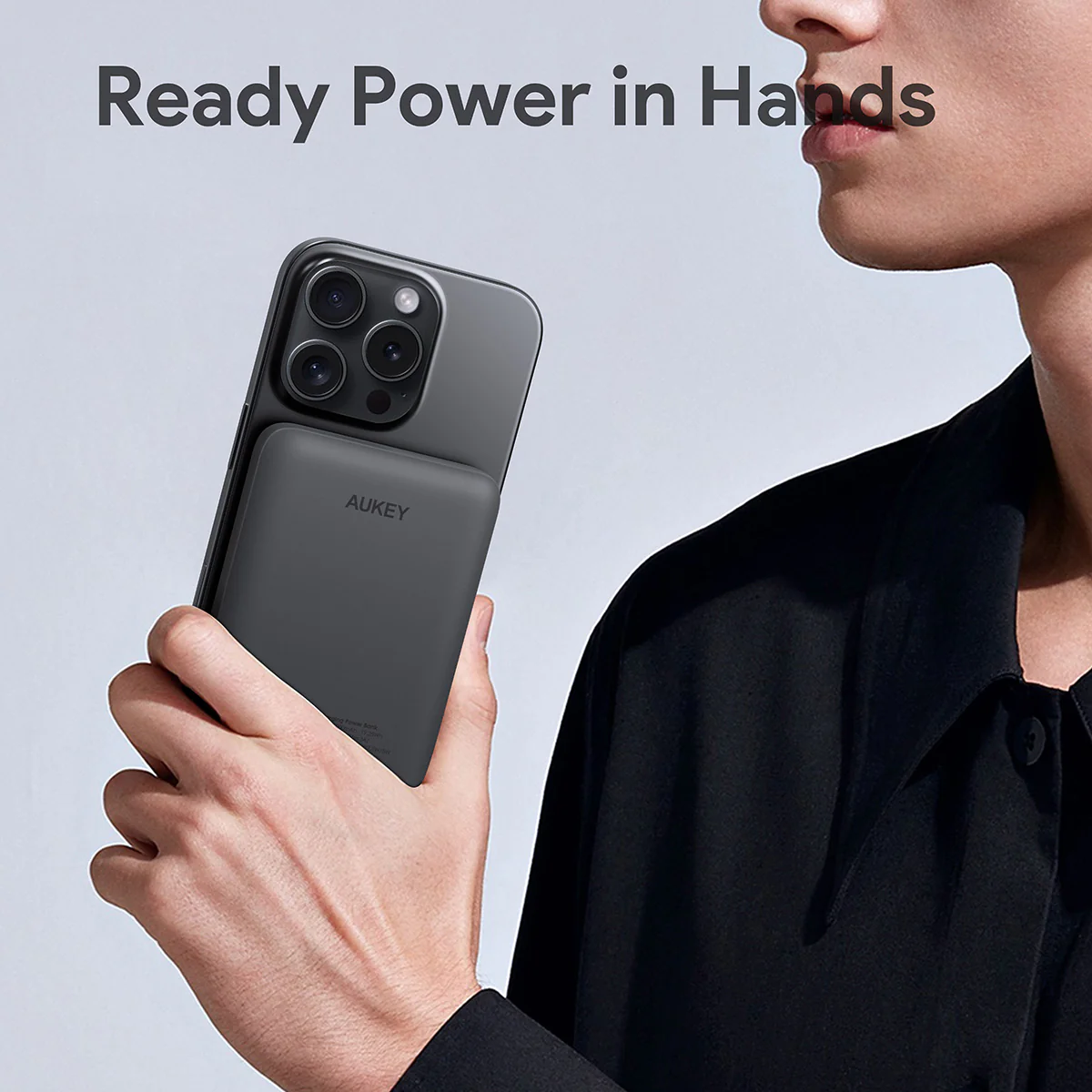 AUKEY PB-MS03 MagFusion Slim Power Bank | 5000mAh Capacity | 20W USB-C & 15W Wireless Output | Magnetically Snap & Charge | Safe & Reliable - Image 5