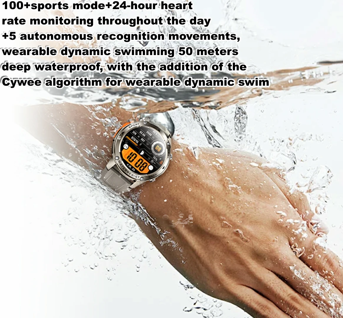 REMAX Watch18 Smartwatch | AT3085L Chip | 1.43-inch AMOLED Full Touch Display | 5ATM Deep Waterproof | GPS Positioning | 500mAh Battery (5-10 Days Life) | 170+ Sports Modes | 24-Hour Heart Rate Monitoring - Image 3