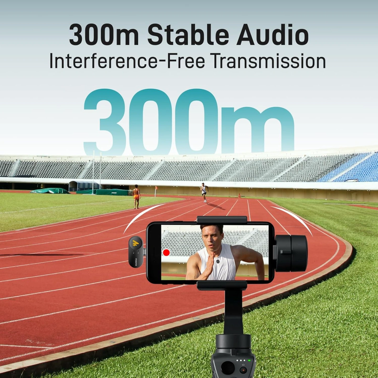 MAONO Wave T5 Wireless Microphone | 48 kHz / 24-bit Audio Quality | 120 dB Max SPL | 80 dB SNR | Up to 300 m Transmission Range | USB-C & Lightning Compatible | 3 Modes 14 Levels Noise Cancellation - Image 4