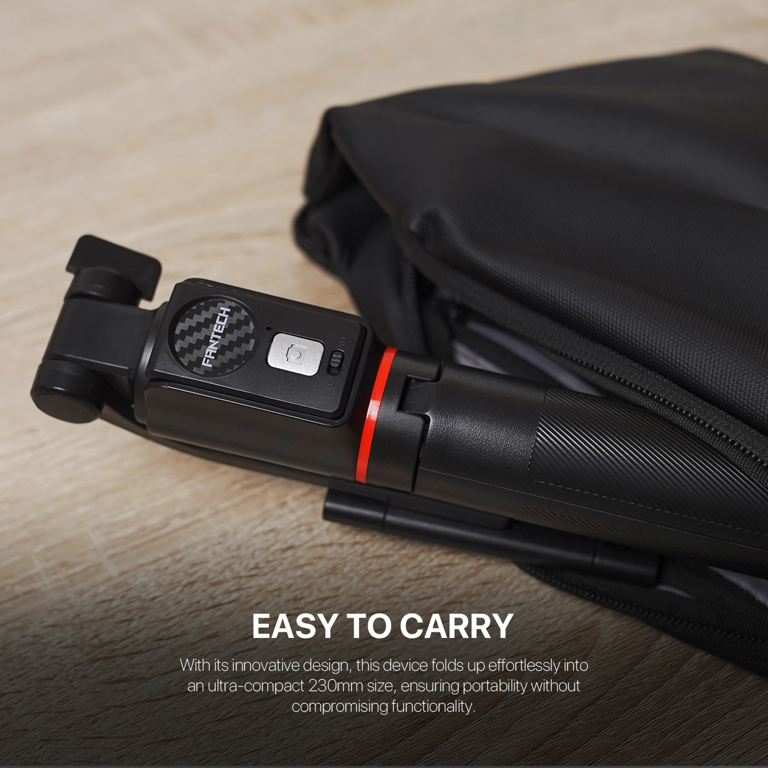 Fantech SS170 Bluetooth Selfie Stick | Bluetooth 5.0 | Up to 170 cm Extendable Height | Bluetooth Remote (Up to 10m Range) | Aluminum & ABS Build | Compatible with 60–88 mm Smartphones - Image 5