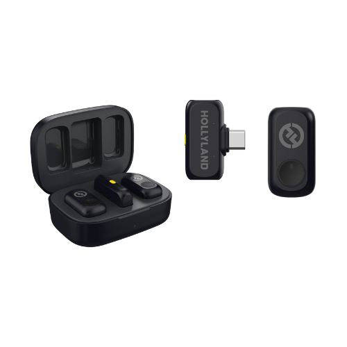 Hollyland Lark A1 Combo | 2-Person Wireless Microphone System with USB-C & Lightning Connectors | 48kHz / 16-bit Audio Quality | Up to 150m Range | 8-Hour Transmitter Battery Life | Smart DSP Noise Reduction - Image 2