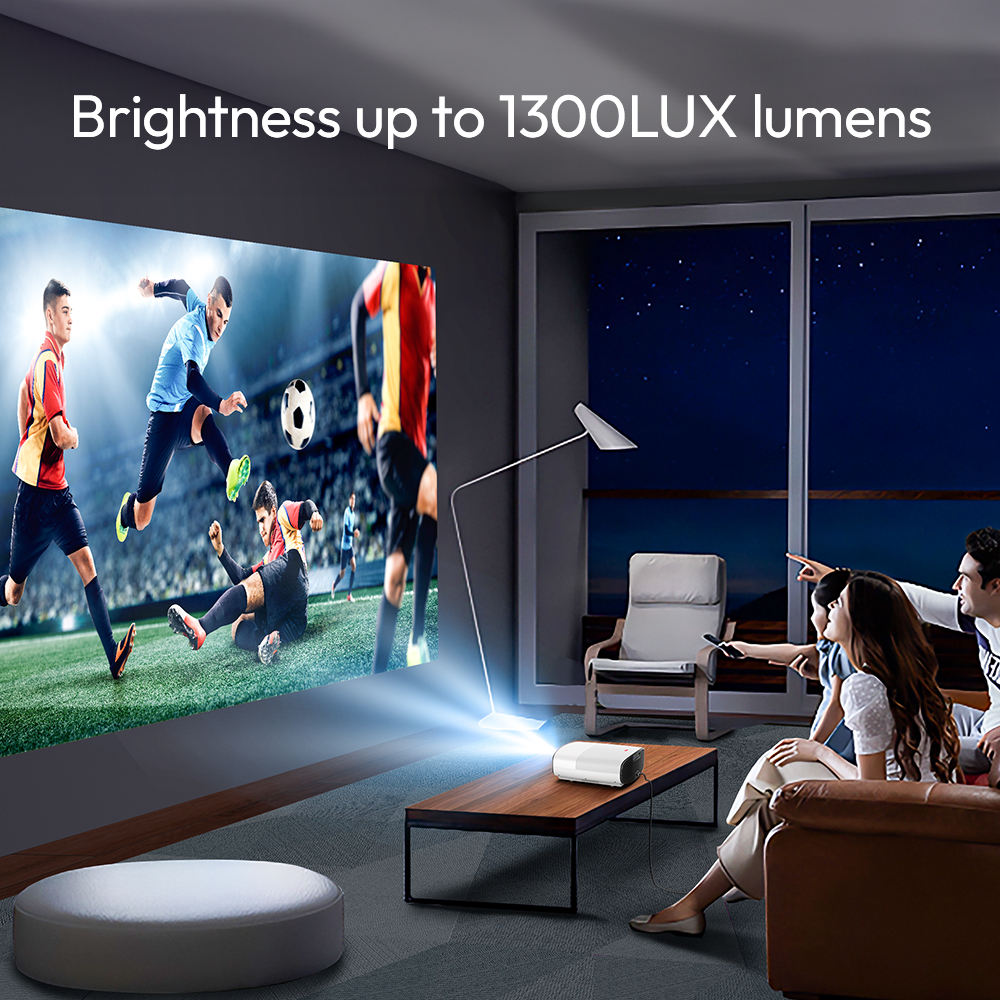 BYINTEK A22 Mini Portable Smart Projector | 1000 ANSI Lumens | Full HD 1080p (1920×1080) LCD | Android 9 OS | 2GB RAM + 8GB Storage | Built-in Speaker | Wall / Ceiling Mount Support - Image 3